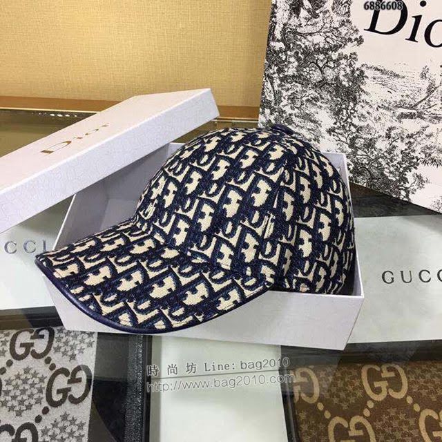 Dior男女同款帽子 迪奧刺繡印花棒球帽鴨舌帽  mm1126
